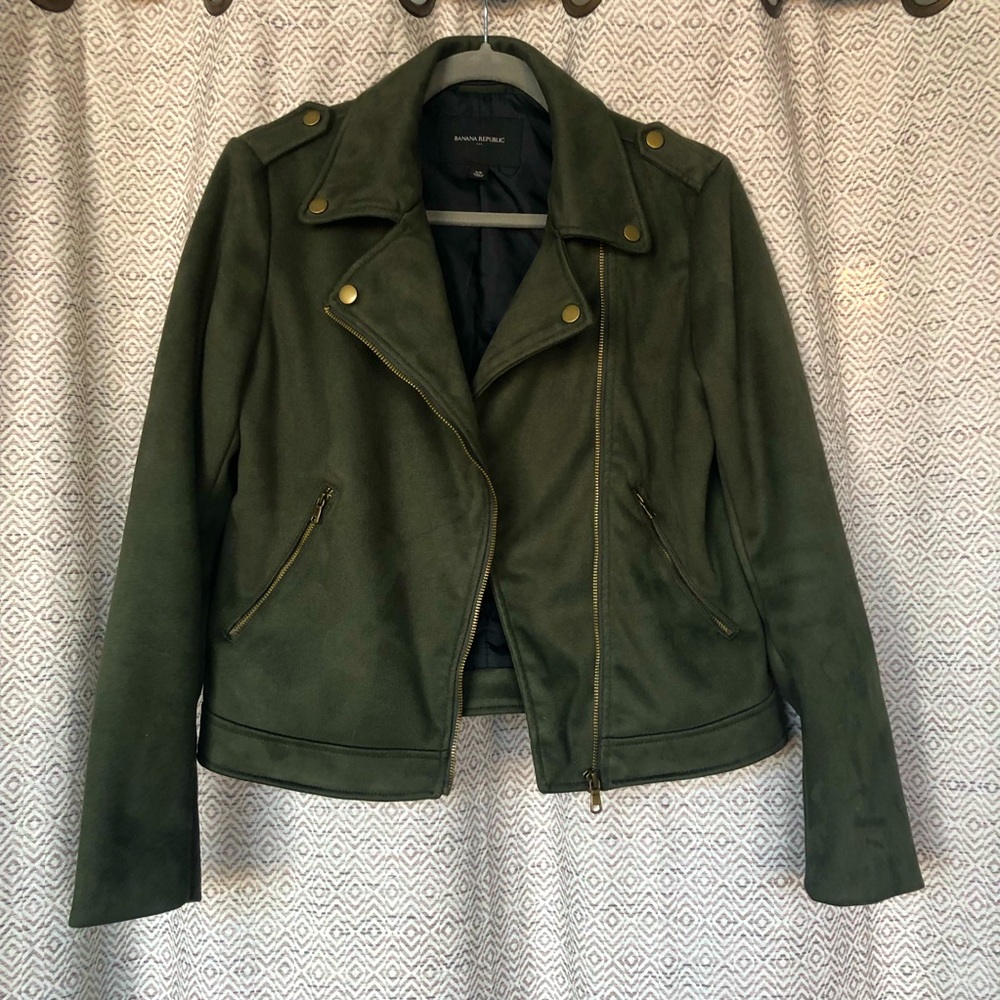 Banana Republic Vegan Suede Moto Jacket